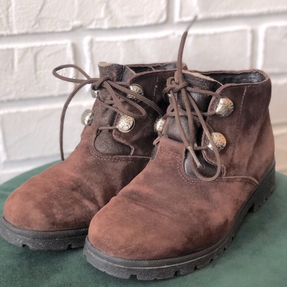 COPY - Rare vtg SOREL brown suede hiking winter boots 7 - Picture 1 of 9